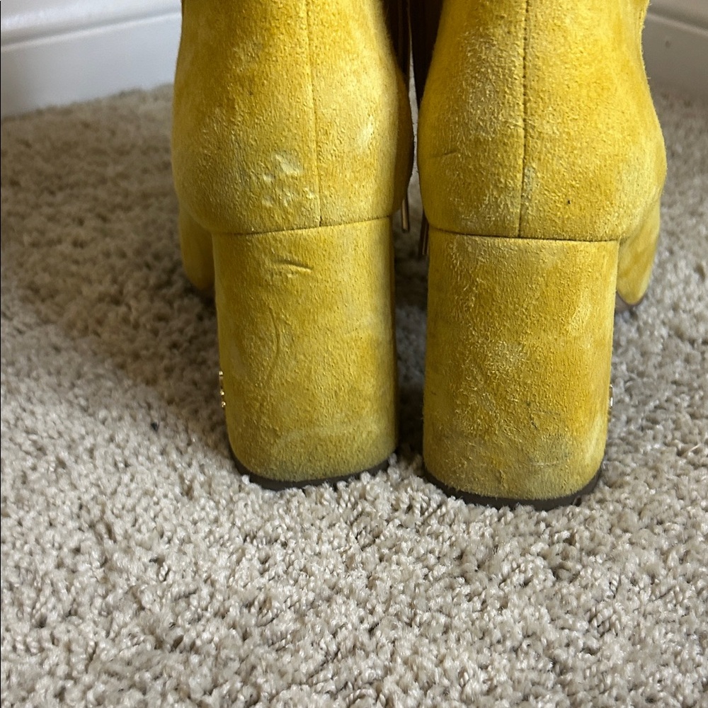 Sam Edelman Vibrant Yellow Ankle Boots - Picture 3 of 3